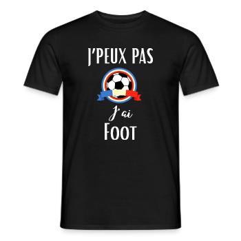 J’Peux Pas j’AI Foot Humour Football Footballeur - T-shirt homme - noir - Devant - AI Model Male 178 light (178cm)