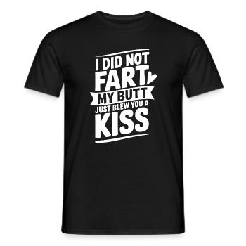 J’ai pété mon cul, je viens de t’envoyer un bisou - T-shirt homme - noir - Devant - AI Model Male 178 light (178cm)