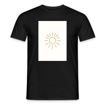 Boho Sonne Minimalistisches Design - Männer T-Shirt - Schwarz - Vorne - AI Model Male 178 light (178cm)