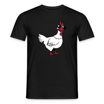Chicken sunglasses cool - Men's T-Shirt - black - Front - AI Model Male 178 light (178cm)