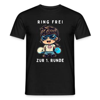 Ring frei zur 1. Runde - Männer T-Shirt - Schwarz - Vorne - AI Model Male 178 light (178cm)