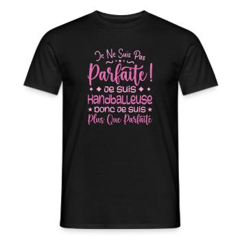 A more than perfect handball player, a dream job - Men's T-Shirt - black - Front - AI Model Male 178 light (178cm)