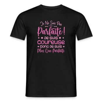 Une Coureuse plus que parfaite, métier de rêve - T-shirt homme - noir - Devant - AI Model Male 178 light (178cm)