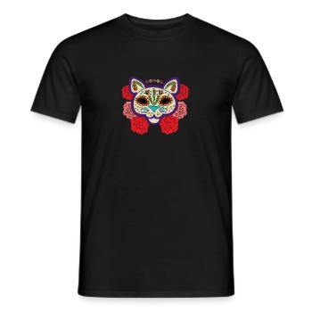 Cats Mask - Premium Design - Men's T-Shirt - black - Front - AI Model Male 178 light (178cm)