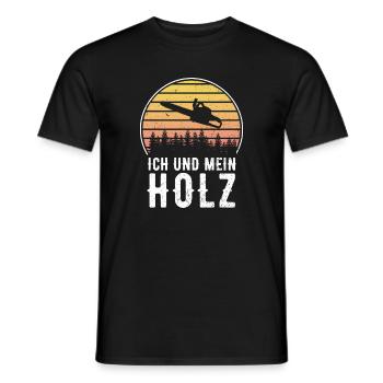 Holzfäller Holzmacher Waldarbeiter Geschenk - Männer T-Shirt - Schwarz - Vorne - AI Model Male 178 light (178cm)