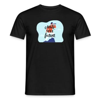 Create your Future - Men's T-Shirt - black - Front - AI Model Male 178 light (178cm)