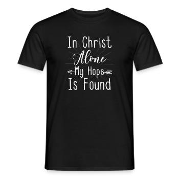In christ alone christian christian gift - Men's T-Shirt - black - Front - AI Model Male 178 light (178cm)