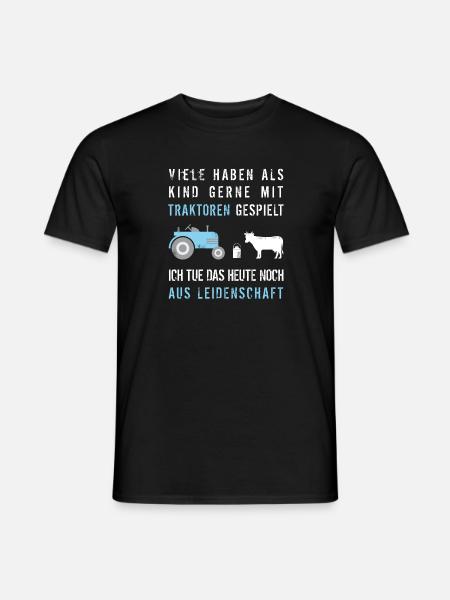 Traktoren Leidenschaft Traktor Trecker Schlepper - Männer T-Shirt - Schwarz
