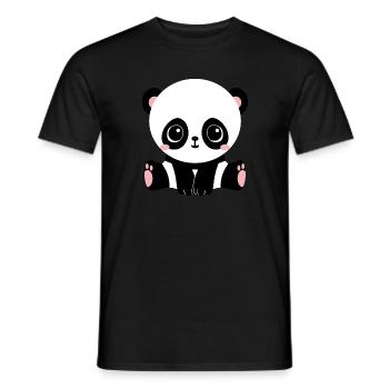 panda - T-shirt homme - noir - Devant - AI Model Male 178 light (178cm)