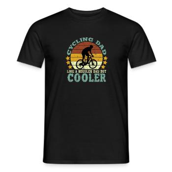 Cycling Dad Like A Regular Dad But Cooler - Men's T-Shirt - black - Front - AI Model Male 178 light (178cm)