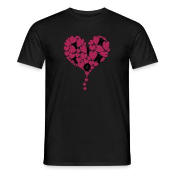 TIKTOKheart 1 - Men's T-Shirt - black - Front - AI Model Male 178 light (178cm)