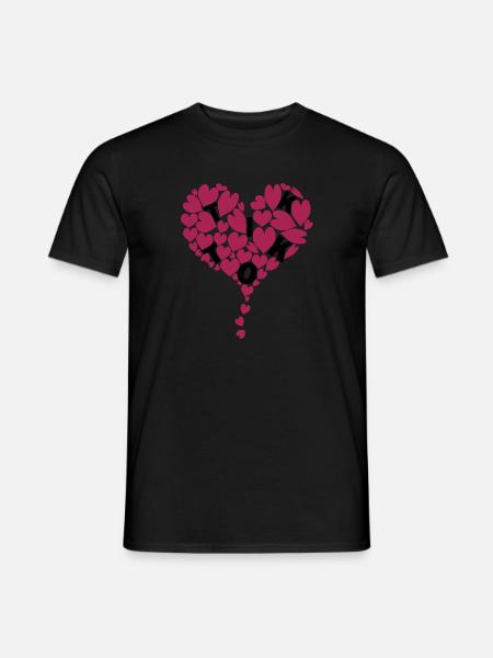 TIKTOKheart 1 - Männer T-Shirt - Schwarz