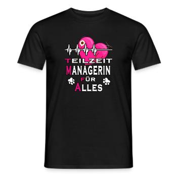 tmfa manager liebe tier tierarztpraxis tierfreund - Männer T-Shirt - Schwarz - Vorne - AI Model Male 178 light (178cm)