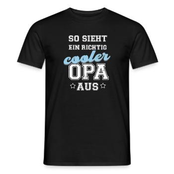 Richtig Cooler Opa - Männer T-Shirt - Schwarz - Vorne - AI Model Male 178 light (178cm)
