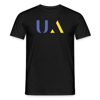 Bleus et jaunes - T-shirt homme - noir - Devant - AI Model Male 178 light (178cm)