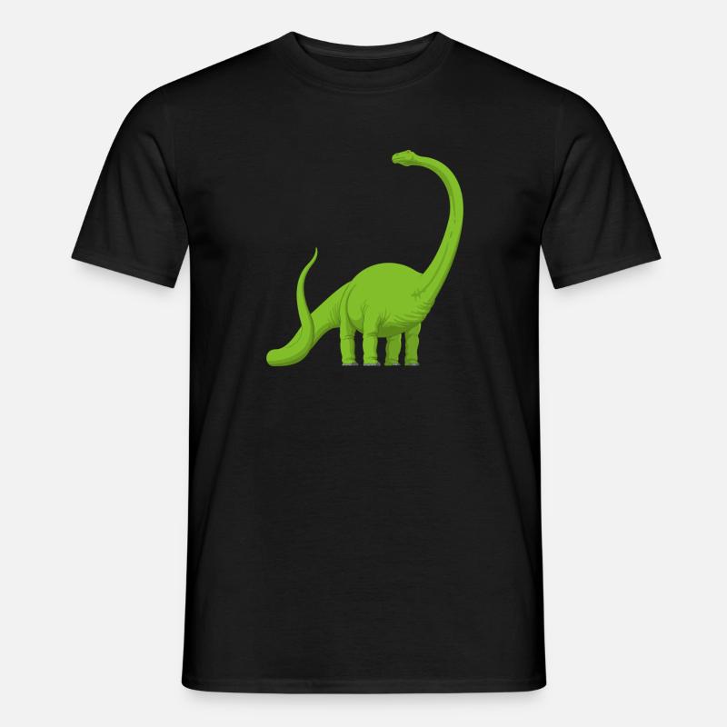 Dinosaurier: Comic Diplodocus - Männer T-Shirt - Schwarz