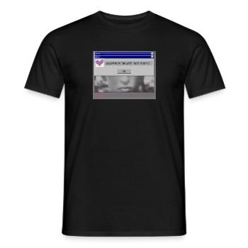 Design #7 "404 Error HEART not found" BACK - Männer T-Shirt - Schwarz - Vorne - AI Model Male 178 light (178cm)
