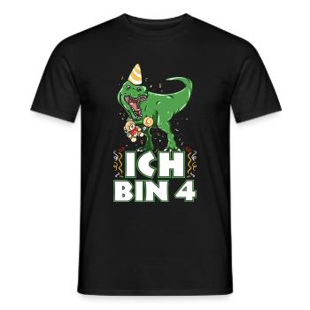 4 Jahre Alt Kindergeburtstag - 4. Geburtstag - Männer T-Shirt - Schwarz - Vorne - AI Model Male 178 light (178cm)
