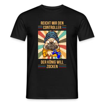 Zocker Shirt - Männer T-Shirt - Schwarz - Vorne - AI Model Male 178 light (178cm)