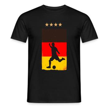 Maillot de fan de football allemand allemand - T-shirt homme - noir - Devant - AI Model Male 178 light (178cm)