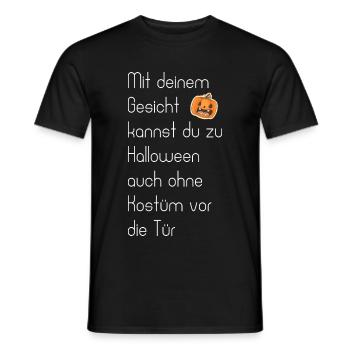 Halloween Gesicht - Männer T-Shirt - Schwarz - Vorne - AI Model Male 178 light (178cm)