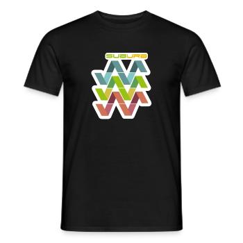 SUBURB HORIZONTAL WHITE - T-shirt homme - noir - Devant - AI Model Male 178 light (178cm)