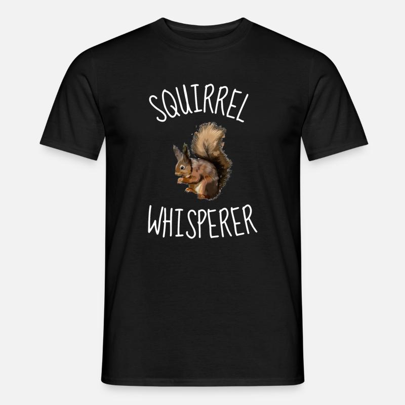 Waldbewohner Tierfreund Nagetier Eichhörnchen - Männer T-Shirt - Schwarz