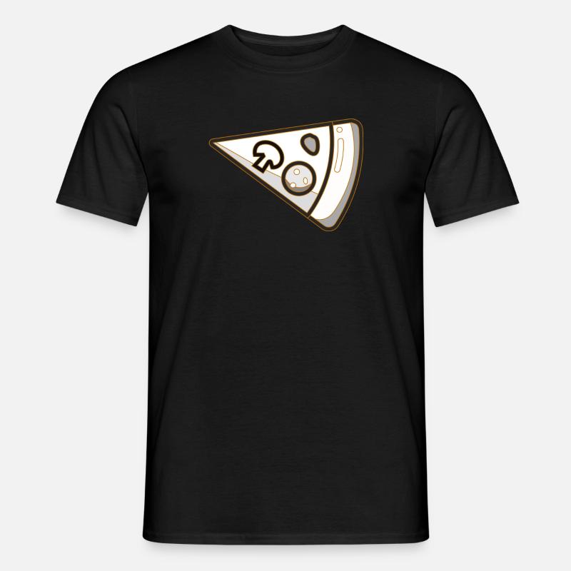 Partnerlook Pizza Couple rechts - Männer T-Shirt - Schwarz
