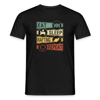 Rafting - Männer T-Shirt - Schwarz - Vorne - AI Model Male 178 light (178cm)