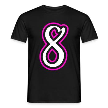 8 Numéro de numéro - T-shirt homme - noir - Devant - AI Model Male 178 light (178cm)