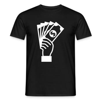 Geld Money silhouette - Männer T-Shirt - Schwarz - Vorne - AI Model Male 178 light (178cm)