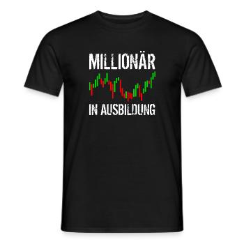 Millionär in Ausbildung - Männer T-Shirt - Schwarz - Vorne - AI Model Male 178 light (178cm)