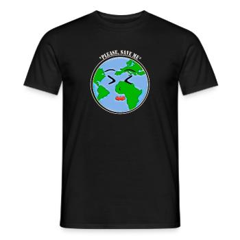 Please, save me! - Men's T-Shirt - black - Front - AI Model Male 178 light (178cm)