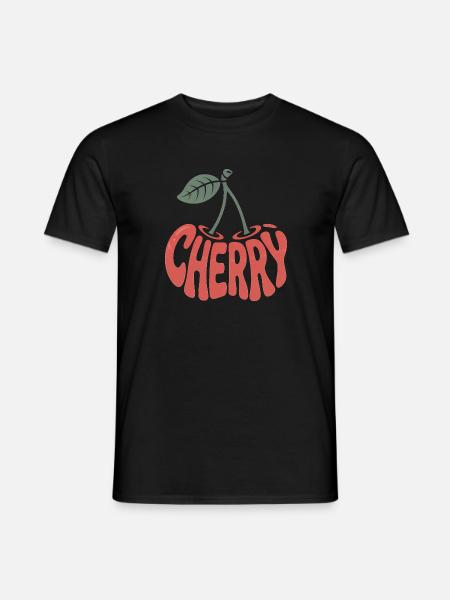 Cherry - Cool Fruit Logo - Men's T-Shirt - black