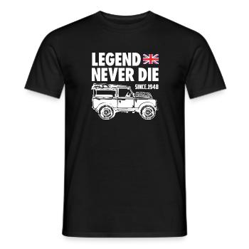 Landy Legend ne meurt jamais - T-shirt homme - noir - Devant - AI Model Male 178 light (178cm)
