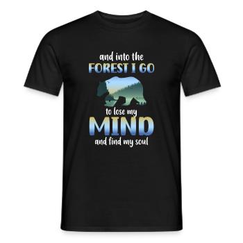 Nature Recreation Hirsch - Men's T-Shirt - black - Front - AI Model Male 178 light (178cm)