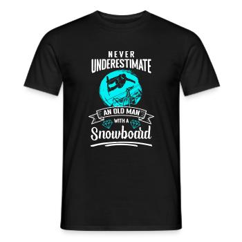 Snowboarding Holiday Ski Hut Freestyle - Men's T-Shirt - black - Front - AI Model Male 178 light (178cm)