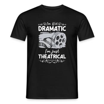actress acting comedy nerd - Men's T-Shirt - black - Front - AI Model Male 178 light (178cm)