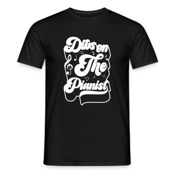 Musician Piano Player Melody - Men's T-Shirt - black - Front - AI Model Male 178 light (178cm)