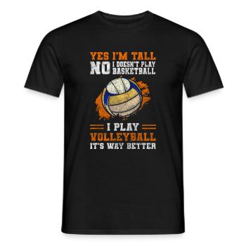 Sport Spiel Trainer Beachvolleyball - Männer T-Shirt - Schwarz - Vorne - AI Model Male 178 light (178cm)