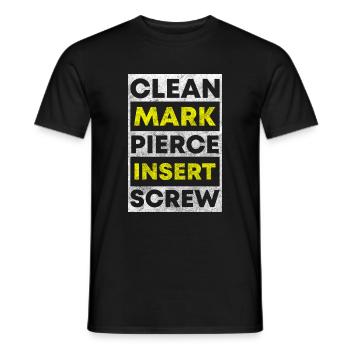 Künstler Tätowierung Körperschmuck Stecker - Männer T-Shirt - Schwarz - Vorne - AI Model Male 178 light (178cm)