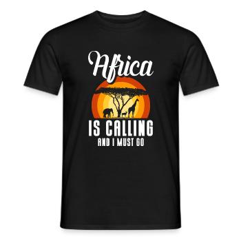 Safari Conservation South Africa Tanzania - Men's T-Shirt - black - Front - AI Model Male 178 light (178cm)