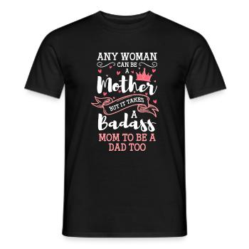 Parent, Père, Fête des pères, Progéniture - T-shirt homme - noir - Devant - AI Model Male 178 light (178cm)