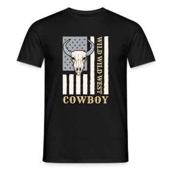 Pays des cow-boys Texas - T-shirt homme - noir - Devant - AI Model Male 178 light (178cm)