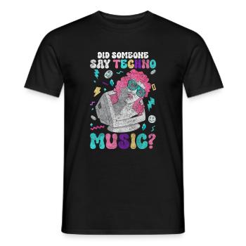 Techno Dubstep Raver - Männer T-Shirt - Schwarz - Vorne - AI Model Male 178 light (178cm)