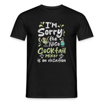 Bouteille de mélangeur Holiday - T-shirt homme - noir - Devant - AI Model Male 178 light (178cm)