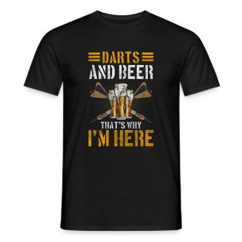 Compétition de cibles de fléchettes - T-shirt homme - noir - Devant - AI Model Male 178 light (178cm)