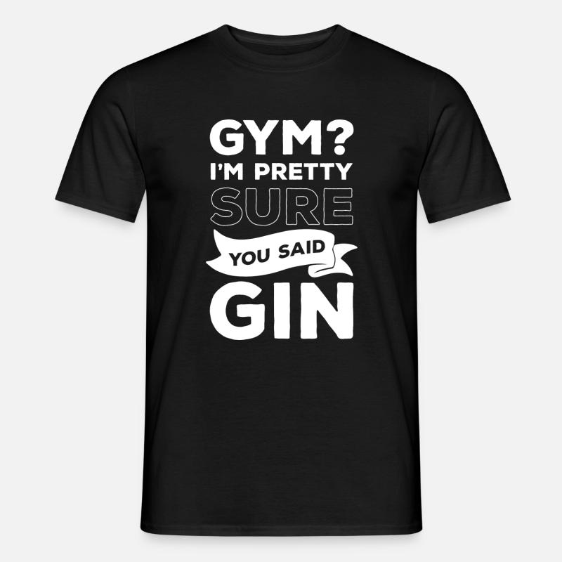 Gin Genuss Trinker Schnaps - Männer T-Shirt - Schwarz