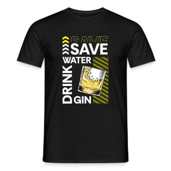 Gin Getränke Drink Longdrink - Männer T-Shirt - Schwarz - Vorne - AI Model Male 178 light (178cm)