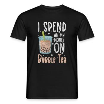Thé à bulles sucré - T-shirt homme - noir - Devant - AI Model Male 178 light (178cm)